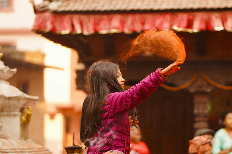 Farbenfest in Nepal