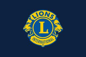 Lions Logo mit dunkelblauem Hintergrund