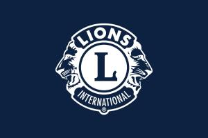 Lions Logo auf dunkelblauem Hintergrund