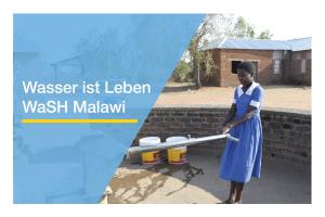 Kinder am Brunnen in Malawi